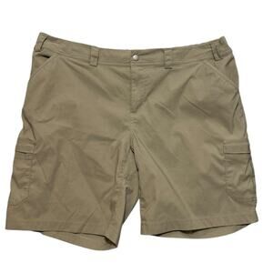 Duluth Womens 22W Khaki Nylon Spandex Cargo Shorts Outdoor Hiking Sporty Travel